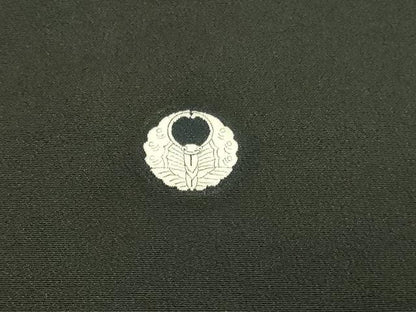 平和屋着物■豪華黒留袖　駒刺繍　地紙風景文　金彩　正絹　逸品　DAAZ9734sf