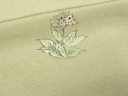 平和屋着物■上質な小紋　草花文　正絹　逸品　DAAZ9788sf