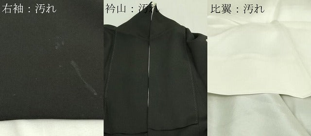 平和屋着物■豪華黒留袖　駒刺繍　枝梅文　金彩　正絹　逸品　DAAZ9790sf
