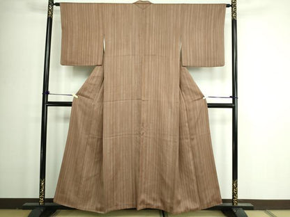 平和屋着物■上質な小紋　杢目文　正絹　逸品　DAAZ9809sf