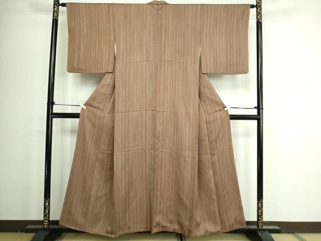 平和屋着物■上質な小紋　杢目文　正絹　逸品　DAAZ9809sf