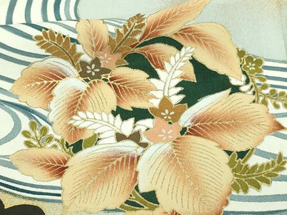 平和屋着物■豪華黒留袖　刺繍　鳳凰花文　金彩　正絹　逸品　DAAZ9855sf