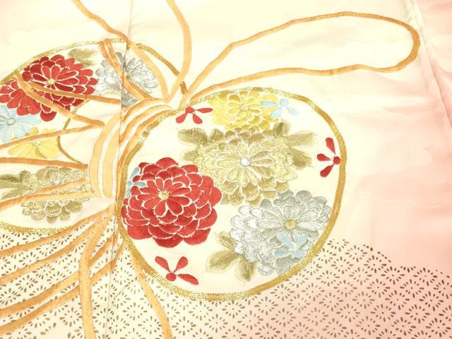 平和屋着物□豪華振袖 駒刺繍 鼓花文 暈し染め 正絹 逸品