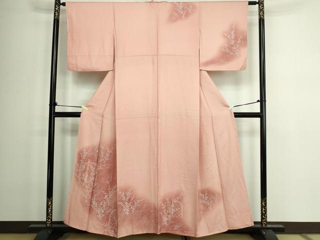 平和屋着物■訪問着　枝葉文　暈し染め　正絹　逸品　DAAZ9874sf