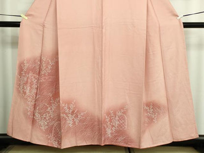 平和屋着物■訪問着　枝葉文　暈し染め　正絹　逸品　DAAZ9874sf