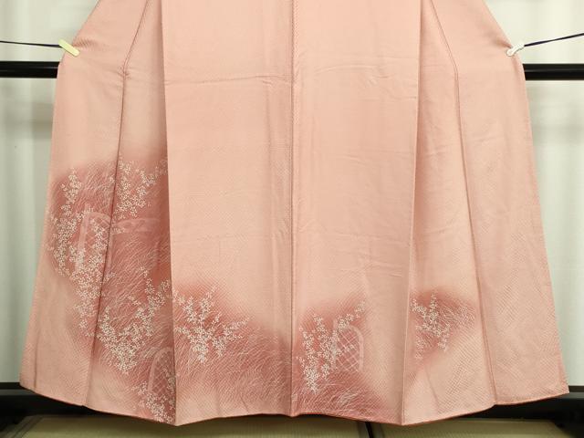 平和屋着物■訪問着　枝葉文　暈し染め　正絹　逸品　DAAZ9874sf
