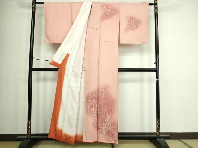 平和屋着物■訪問着　枝葉文　暈し染め　正絹　逸品　DAAZ9874sf