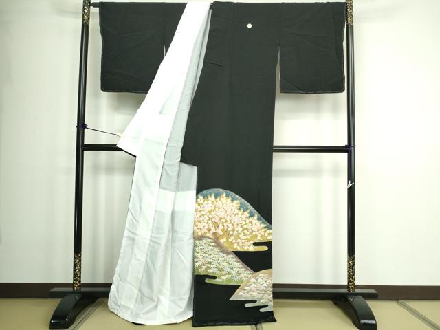 平和屋着物■豪華黒留袖　松竹梅　金彩　正絹　逸品　未使用　DAAZ9875sf