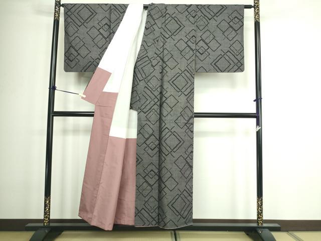 平和屋着物□本場大島紬 7マルキ 菱文 正絹 逸品 DAAZ9900sf 平和屋着物