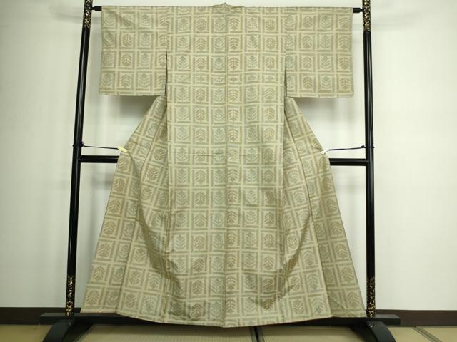 平和屋着物■上質な紬 草花文 正絹 逸品 DAAZ9922sf