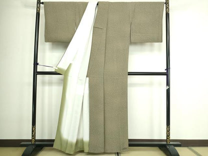 平和屋着物■上質な小紋　成り物　茄子　正絹　逸品　DAAZ9931sf
