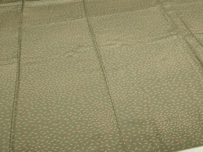 平和屋着物■上質な小紋　成り物　茄子　正絹　逸品　DAAZ9931sf