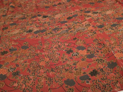 平和屋着物■上質な小紋　草花文　正絹　逸品　未使用　DAAZ9983sf