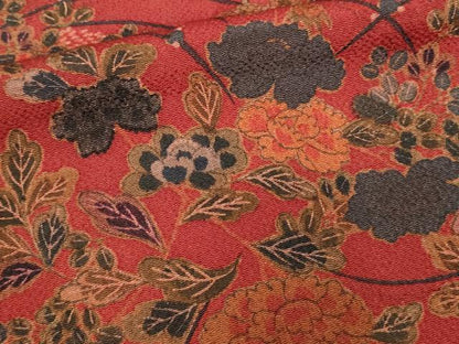 平和屋着物■上質な小紋　草花文　正絹　逸品　未使用　DAAZ9983sf