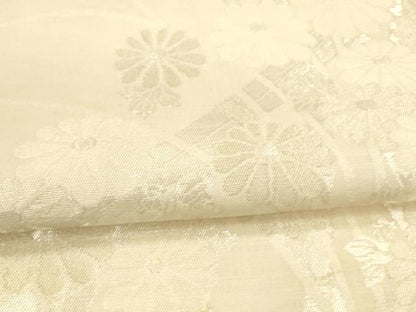 平和屋着物＊夏物 六通柄袋帯 籬草花文 金銀糸 正絹 逸品 DABA0002cm
