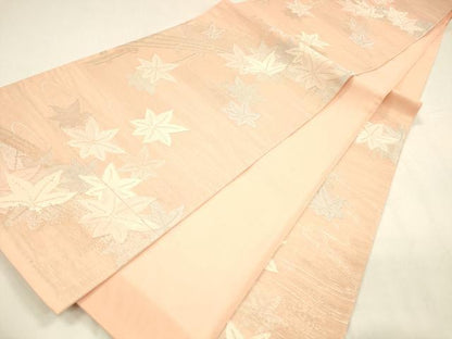平和屋着物＊夏物 六通柄袋帯 渡橋竜田川 銀糸 正絹 逸品 DABA0003cm