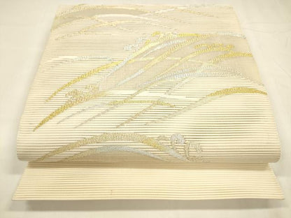 平和屋着物＊夏物 絽綴れ 太鼓柄袋帯 流水文 金銀糸 正絹 逸品 DABA0004cm