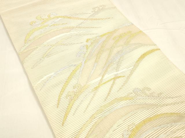 平和屋着物＊夏物 絽綴れ 太鼓柄袋帯 流水文 金銀糸 正絹 逸品 DABA0004cm