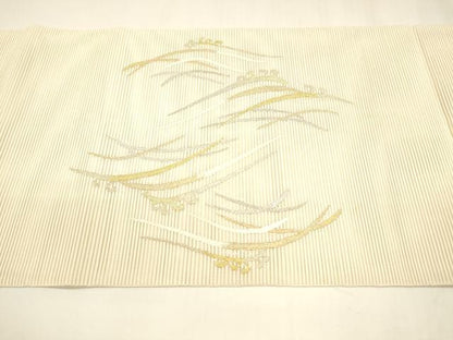 平和屋着物＊夏物 絽綴れ 太鼓柄袋帯 流水文 金銀糸 正絹 逸品 DABA0004cm