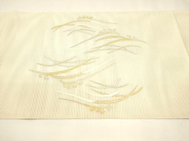 平和屋着物＊夏物 絽綴れ 太鼓柄袋帯 流水文 金銀糸 正絹 逸品 DABA0004cm