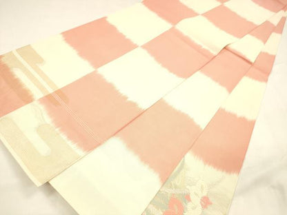 平和屋着物＊夏物 六通柄 本袋帯 唐織 杜若 金糸 正絹 逸品 DABA0006cm