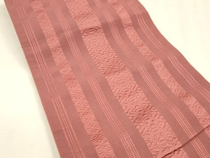 平和屋着物＊夏物 博多織 八寸名古屋帯 献上 今様色 DABA0009cm