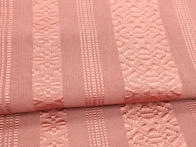 平和屋着物＊夏物 博多織 八寸名古屋帯 献上 今様色 DABA0009cm