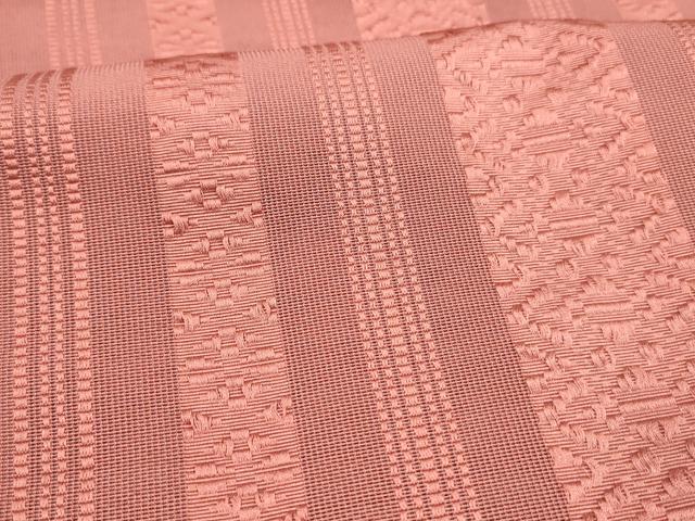 平和屋着物＊夏物 博多織 八寸名古屋帯 献上 今様色 DABA0009cm