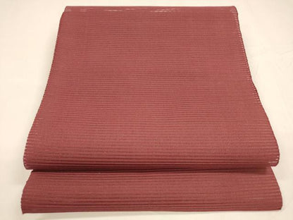 平和屋着物＊夏物 絽綴れ 八寸名古屋帯 真紅色 正絹 逸品 DABA0010cm