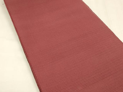 平和屋着物＊夏物 絽綴れ 八寸名古屋帯 真紅色 正絹 逸品 DABA0010cm