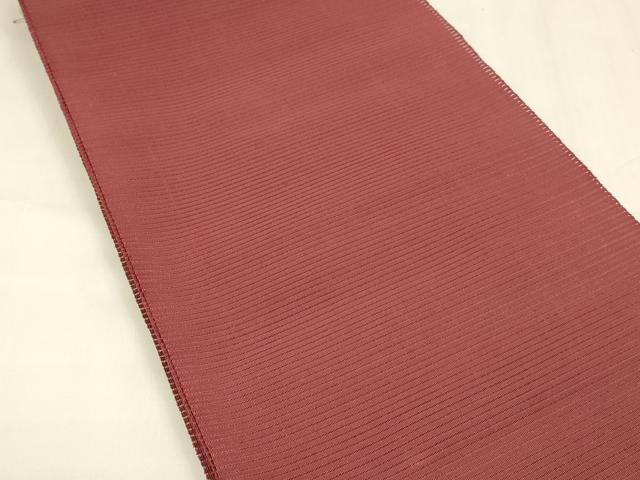 平和屋着物＊夏物 絽綴れ 八寸名古屋帯 真紅色 正絹 逸品 DABA0010cm