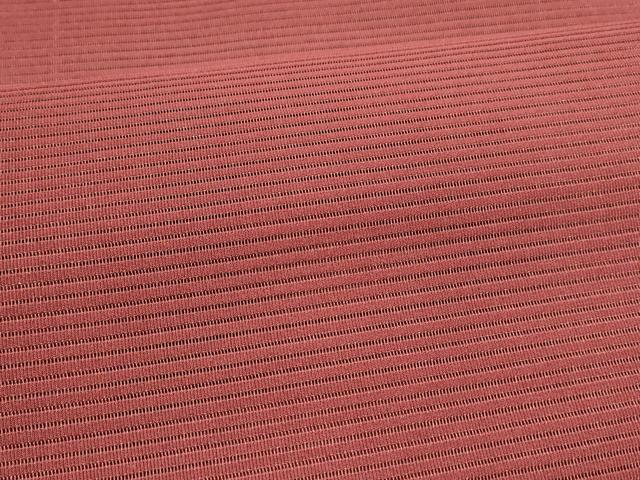 平和屋着物＊夏物 絽綴れ 八寸名古屋帯 真紅色 正絹 逸品 DABA0010cm