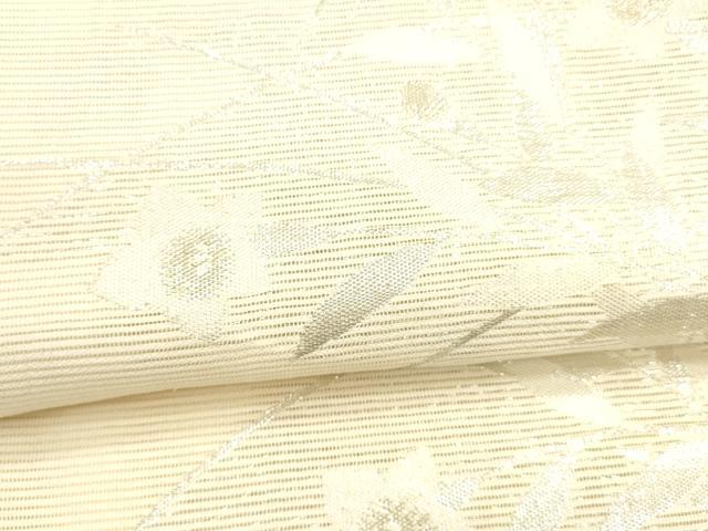 平和屋着物＊夏物 六通柄袋帯 草花文 金銀糸 正絹 逸品 DABA0015cm
