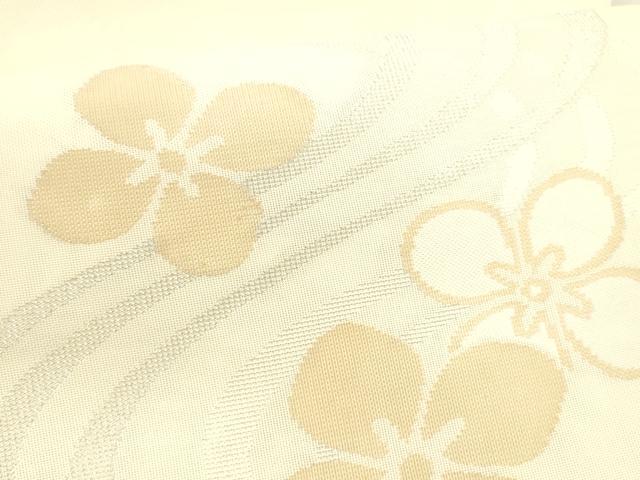 平和屋着物＊夏物 八寸名古屋帯 流水花文 銀糸 DABA0017cm