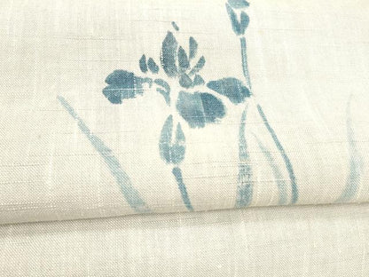平和屋着物＊夏物 八寸名古屋帯 作家物 手描き 杜若 正絹 逸品 DABA0018cm