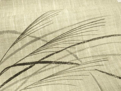 平和屋着物＊夏物 八寸名古屋帯 作家物 手描き 草葉文 正絹 逸品 DABA0019cm