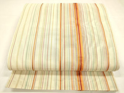 平和屋着物＊夏物 本場筑前博多織 八寸名古屋帯 間道 正絹 逸品 DABA0021cm