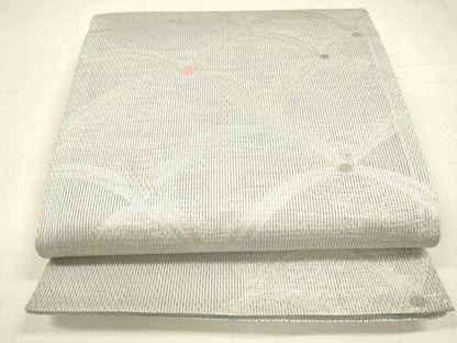 平和屋着物＊夏物 六通柄 京袋帯 抽象文様 銀糸 正絹 逸品 DABA0023cm