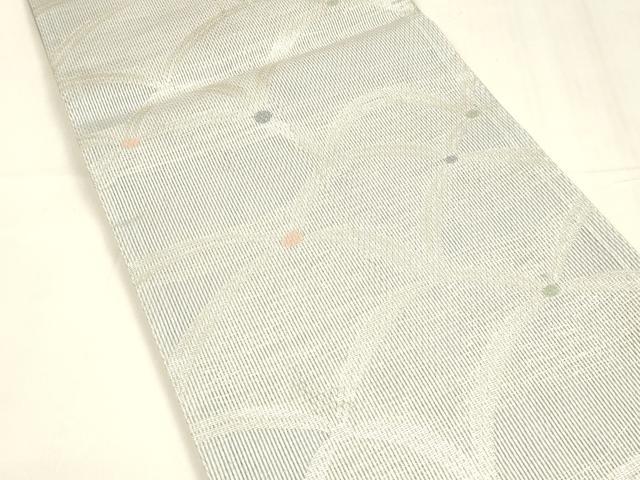 平和屋着物＊夏物 六通柄 京袋帯 抽象文様 銀糸 正絹 逸品 DABA0023cm