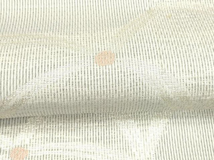 平和屋着物＊夏物 六通柄 京袋帯 抽象文様 銀糸 正絹 逸品 DABA0023cm