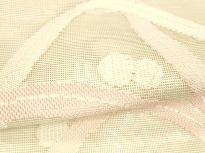 平和屋着物＊夏物 太鼓柄袋帯 露草文 銀糸 正絹 逸品 DABA0028cm