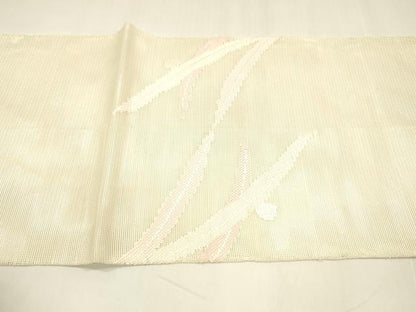 平和屋着物＊夏物 太鼓柄袋帯 露草文 銀糸 正絹 逸品 DABA0028cm