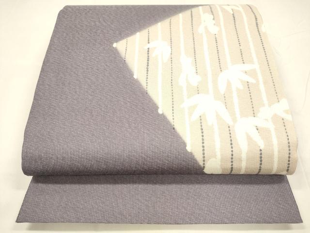 平和屋着物＊夏物 太鼓柄袋帯 蜻蛉笹の葉文 正絹 逸品 DABA0039cm