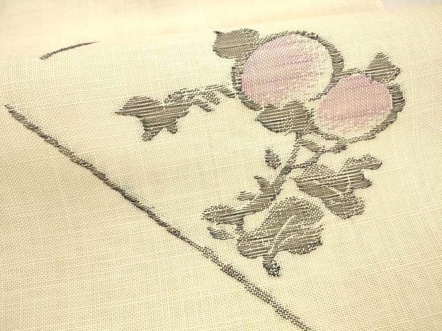 平和屋着物＊夏物　八寸名古屋帯　枝花文　DABA0041cm 平和屋着物＊夏物 八寸名古屋帯 枝花文 DABA0041cm