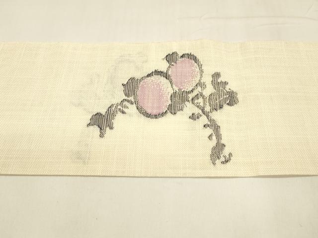 平和屋着物＊夏物　八寸名古屋帯　枝花文　DABA0041cm 平和屋着物＊夏物 八寸名古屋帯 枝花文 DABA0041cm