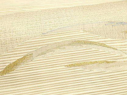 平和屋着物＊夏物 絽綴れ 八寸名古屋帯 流水文 金銀糸 正絹 逸品 DABA0043cm