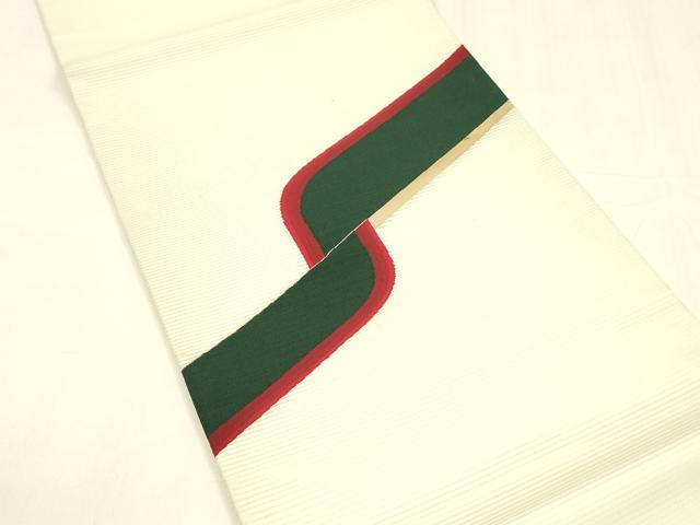 平和屋着物＊夏物 九寸開き名古屋帯 抽象文様 金糸 正絹 逸品 DABA0050cm