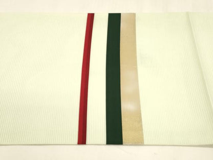 平和屋着物＊夏物 九寸開き名古屋帯 抽象文様 金糸 正絹 逸品 DABA0050cm