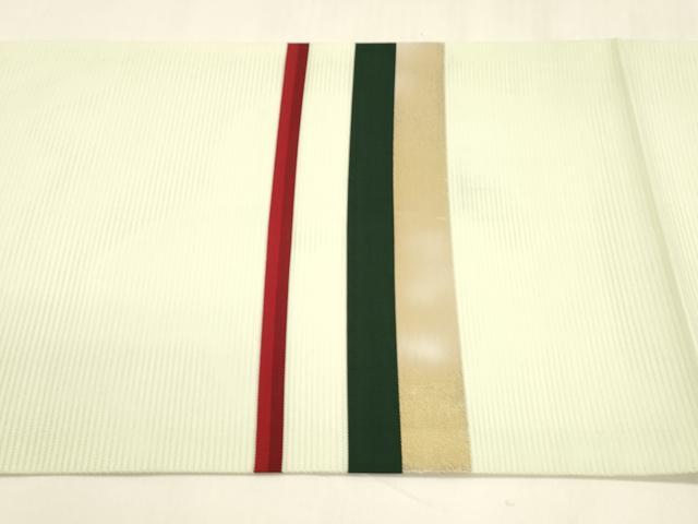 平和屋着物＊夏物 九寸開き名古屋帯 抽象文様 金糸 正絹 逸品 DABA0050cm