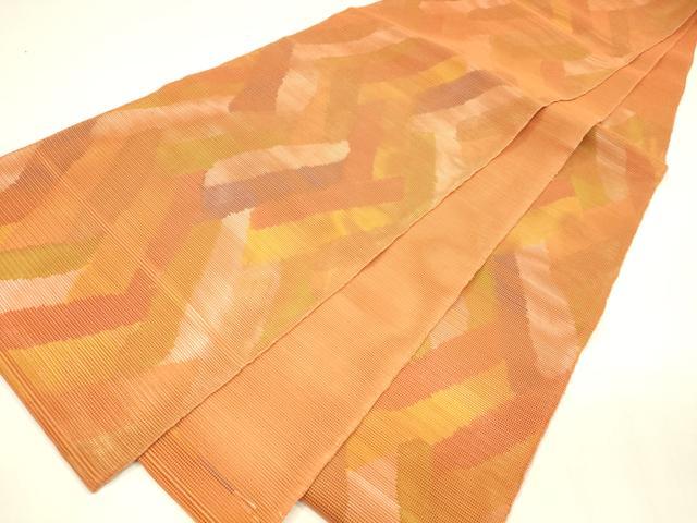 平和屋着物＊夏物 六通柄袋帯 抽象文様 銀糸 正絹 逸品 DABA0055cm
